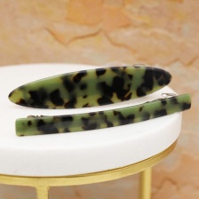 Olive & Black Hair Clip Duo by Peace Of Mind
